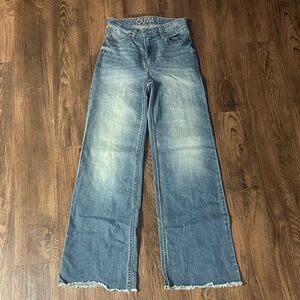 Kimes Ranch Light Blue Wide Leg Flare Jeans